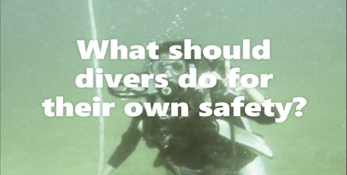 What should divers do for their own safety?