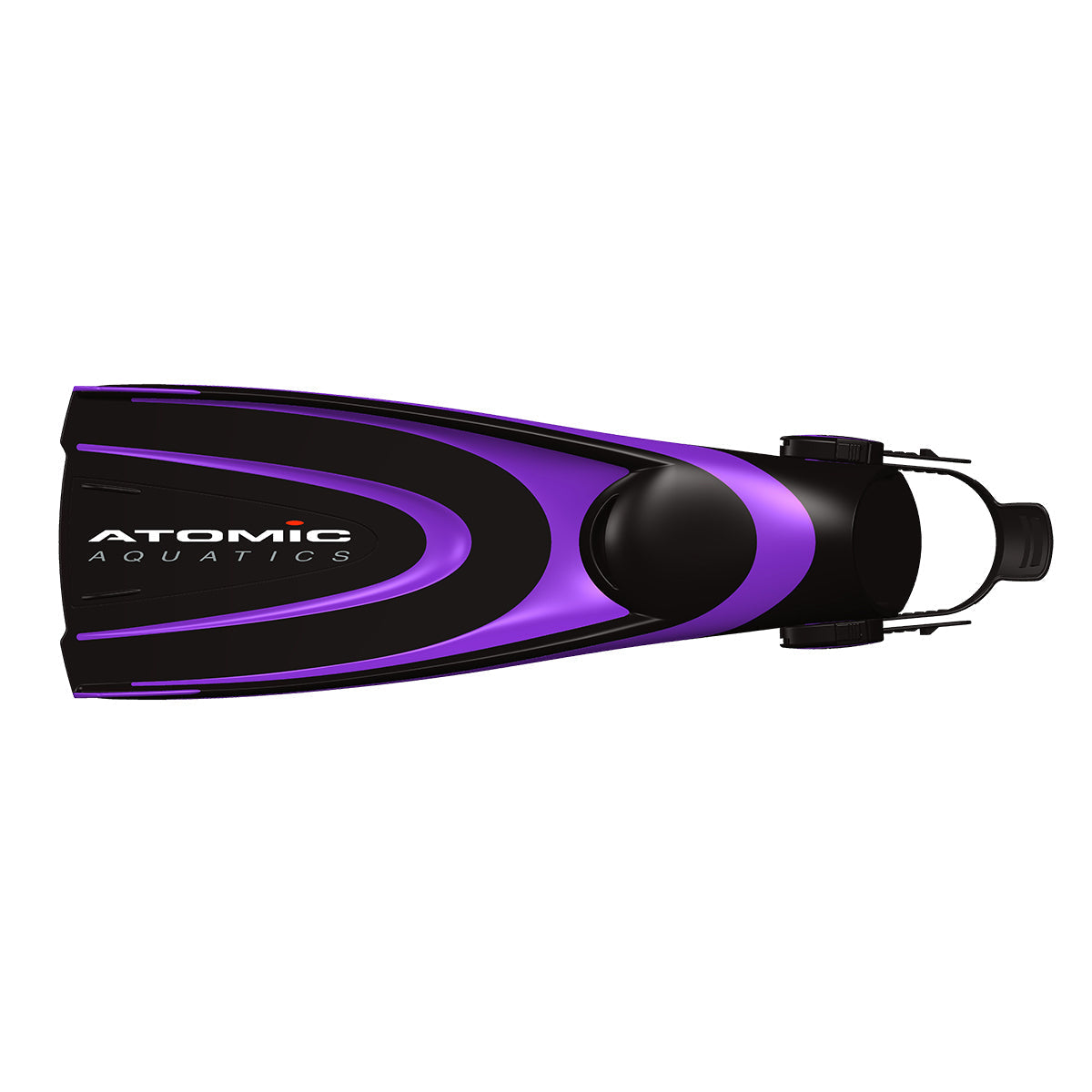 Black and purple Atomic Aquatics BladeFin scuba fin