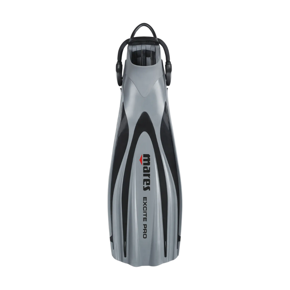 Grey and black Mares Excite Pro open-heel scuba fin